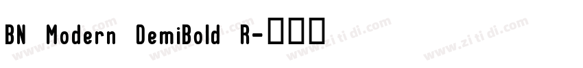 BN Modern DemiBold R字体转换
